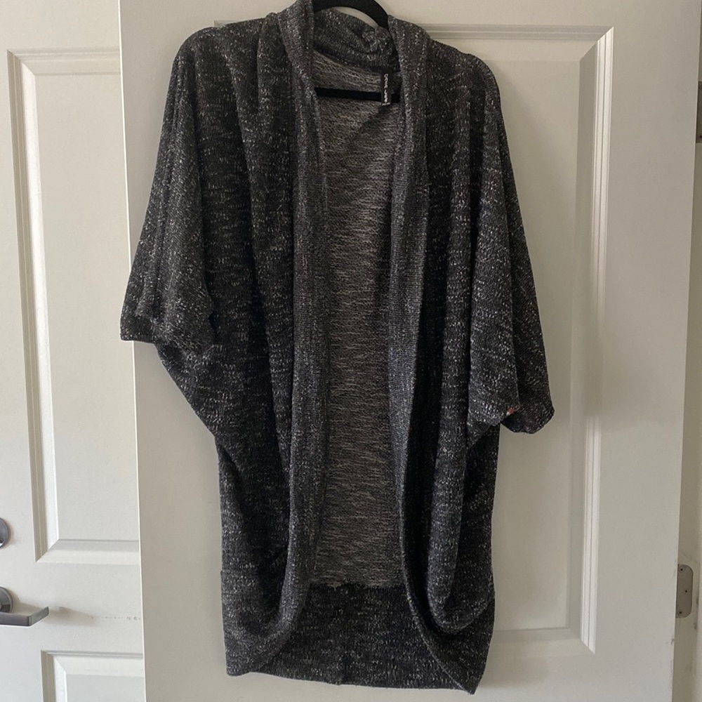 Heather Grey Long Shrug/Cardigan